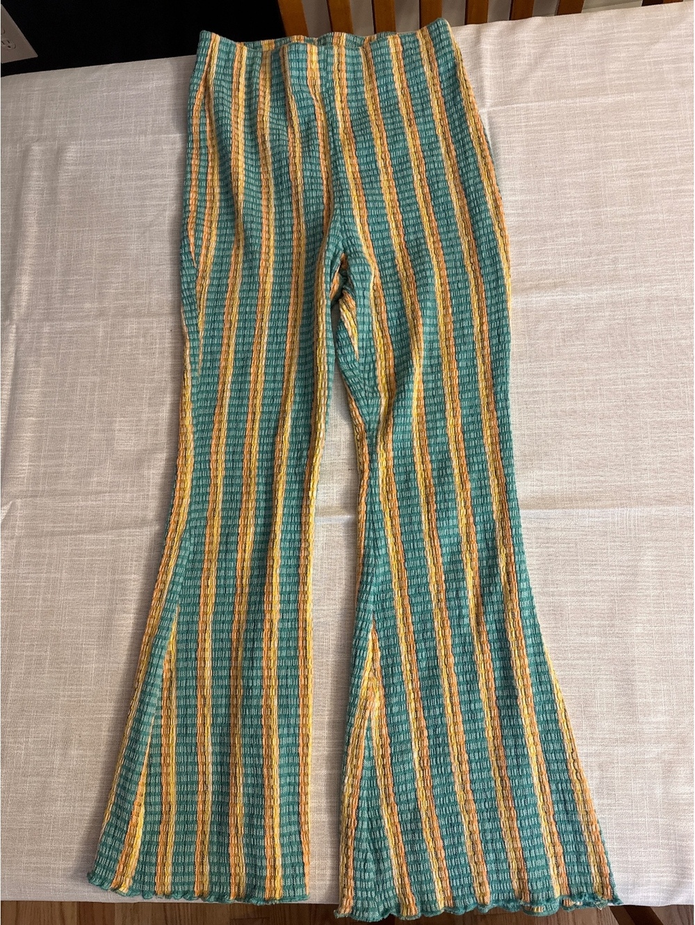 Free People Striped Knit Flared Pants Size S